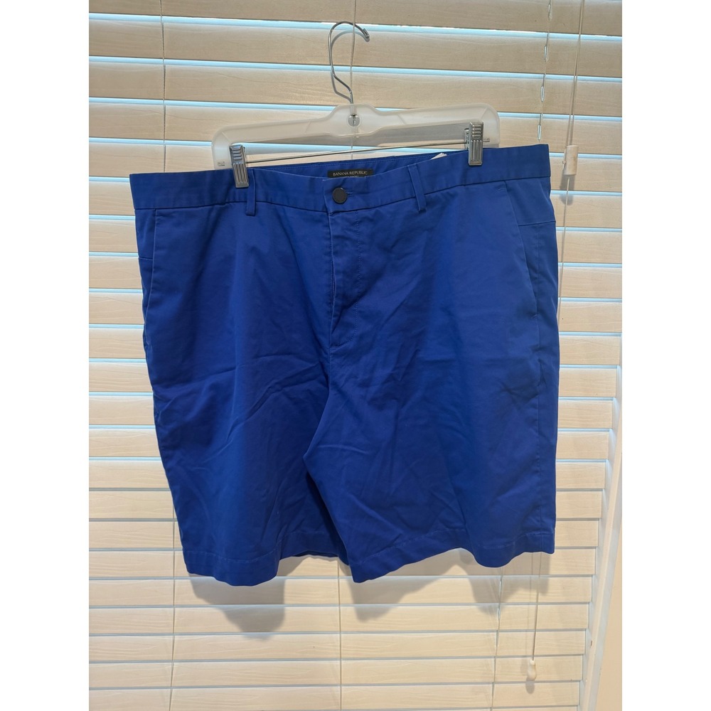 Banana Republic Aiden Slim Fit‎ Chino Shorts Mens 40 Blue Cotton Stretch Casual